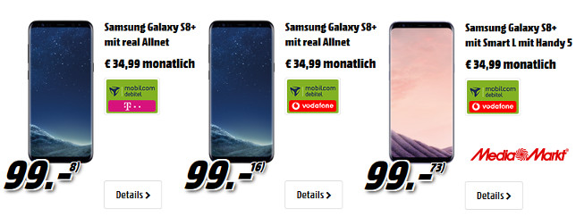 Media Markt Galaxy S8 Mit 3gb Lte Allnet Flat Vertrag Für 1499